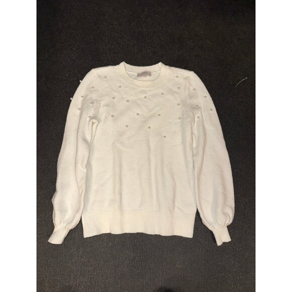 Loft White Pearl Sweater - Picture 1 of 3